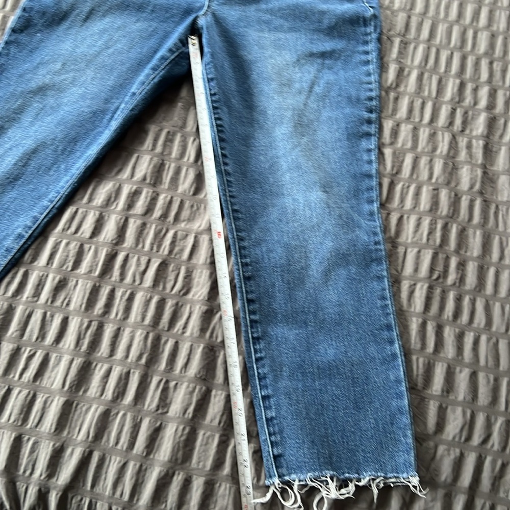 Wit and Wisdom Cropped Raw Edge Denim Jean Womens Sz 12 Petite - Picture 14 of 15